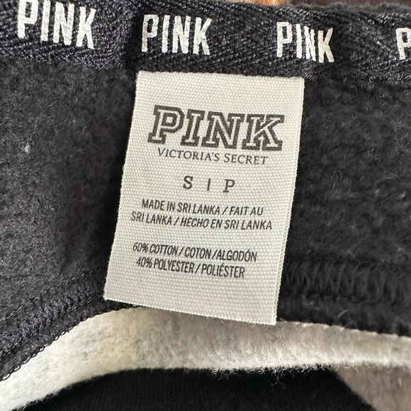 Victorias Secret Pink Rare VTG gold rhinestone bling logo sweatshirt, size S - Picture 4 of 4